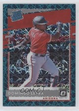 2020 Donruss Optic Rated Rookies Teal Velocity Prizm 8/35 Domingo Leyba #66 9ad