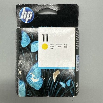 HP 11 Yellow Printhead C4813A Genuine OEM DesignJet 500 800 Sealed Exp 09/2015