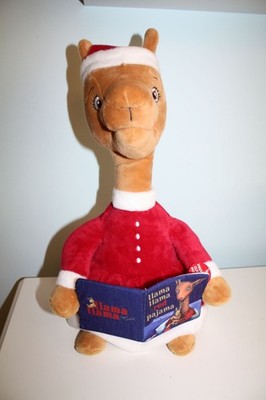 EUC Llama Llama Red Pajama Talking Mama Reading Book in Santa Hat Dress - Tested