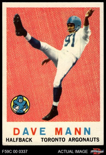 Dave Mann #60 1959 Topps CFL card
