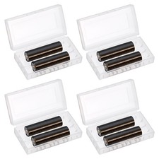 4 Pcs 2 x 18650 Batteries Compact Case Holder Battery Organizer Storage Box