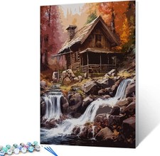 National Park Paint By Numbers Paint By Numbers Cabin In The Forest DIY Painting On Canvas... Paint By Numbers Fall - Foto 7