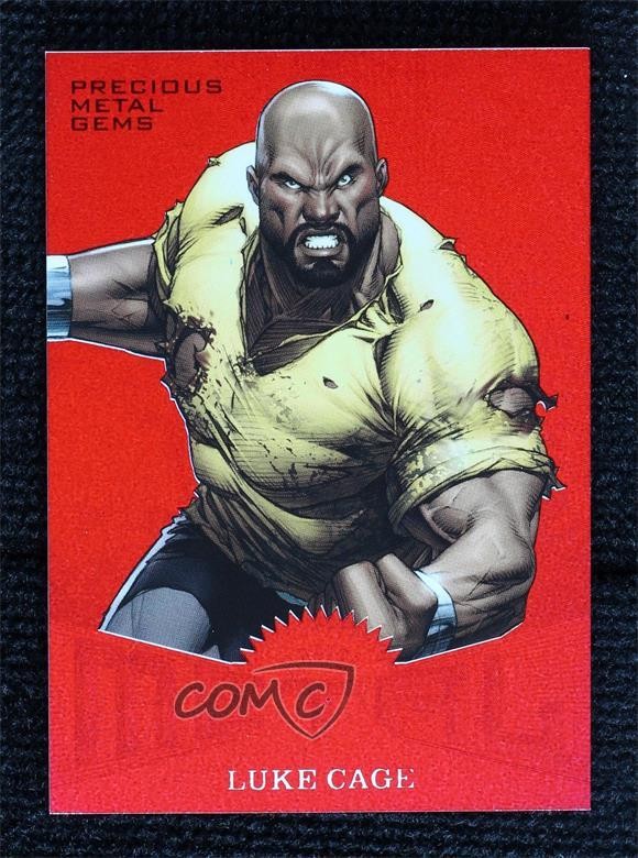 2017 Fleer Ultra Marvel Spider-Man Metal PMG Red 49/99 Luke Cage #MM10 0x1s