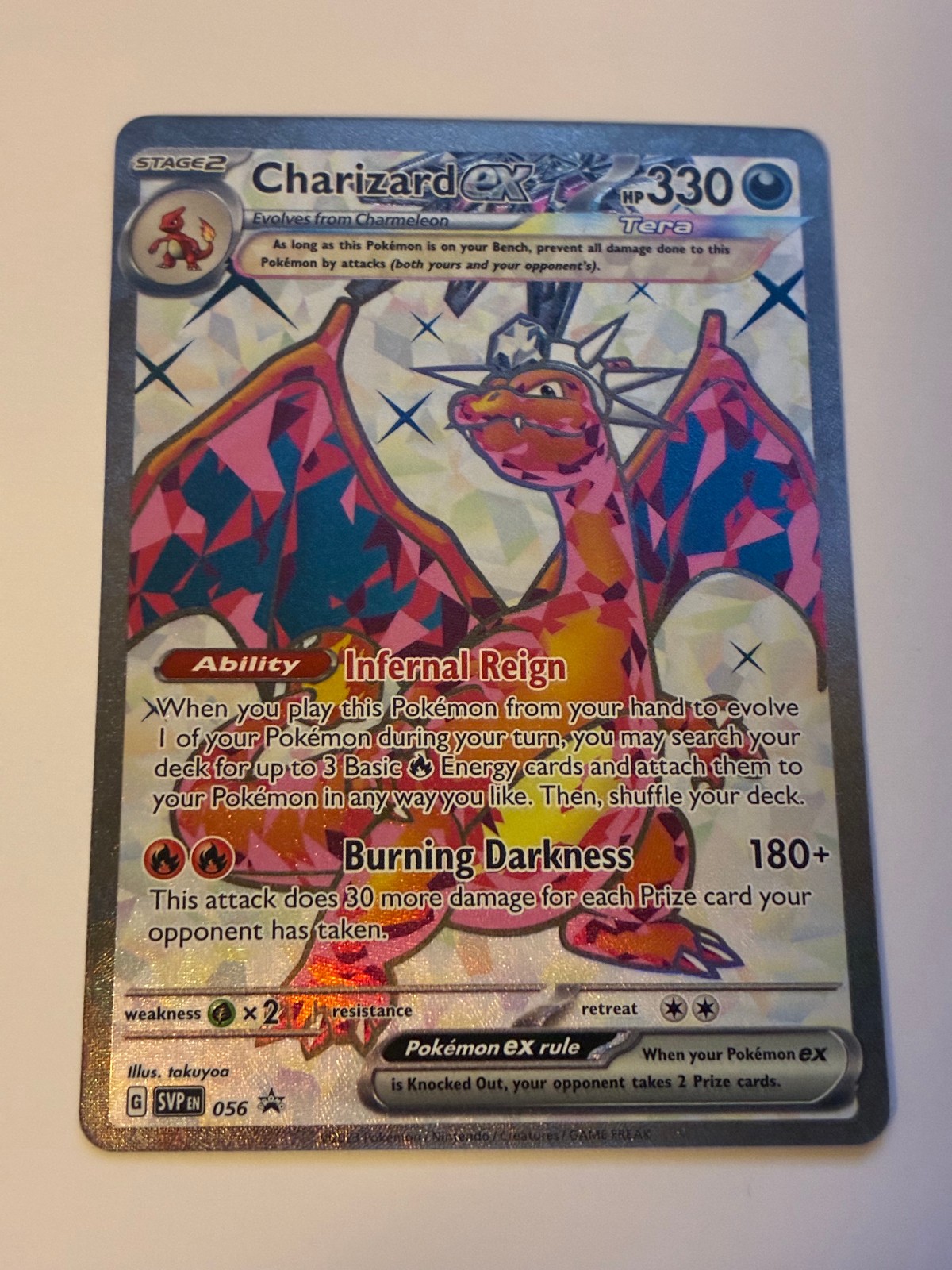 Charizard ex SVP056 Black Star Holo Promo NM Pokémon TCG