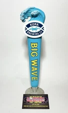 Kona Brewing Big Wave Golden Ale Hawaii Blue Beer Tap Handle 11.5” Tall Nice!!!