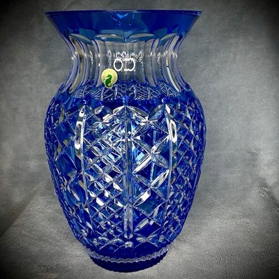 Waterford Kristallvase - Fleurology Deep Blue - geschliffenes Glas - nicht mehr produziert - 12'' - 5 kg