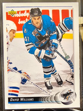 1992-93 Upper Deck David Williams #51 San Jose Sharks