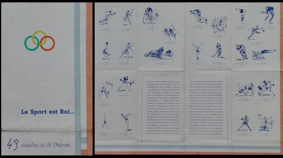 LE SPORT EST ROI. 43 DESSINS DE PAUL ORDNER. FONDERIE TYPOGRAPHIQUE FRANCAISE 50 - Photo 1/1