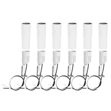 6Sets E14 Candelabra Base Bulb Socket 3" White Candle Covers Kit