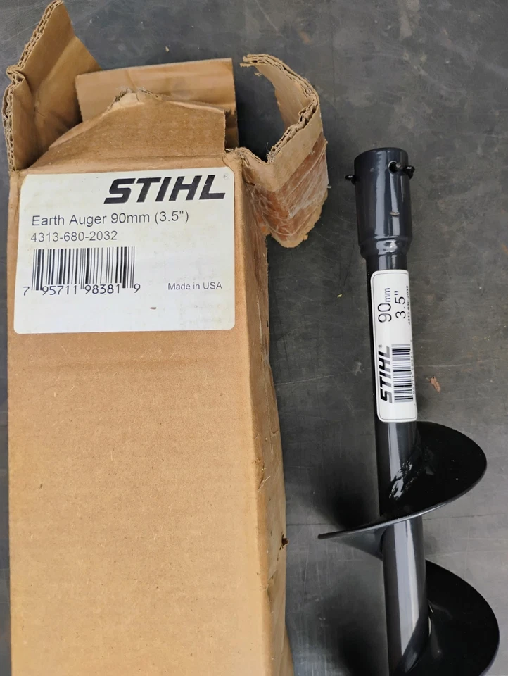 Barrena de tierra genuina OEM STIHL 90 mm (3,5") 4313-680-2032 Foto 2 de 2