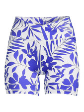 Avia Women's Cross Waist 5'' Bike Short Blue Havana Palm, 2XL, XXL, 20 