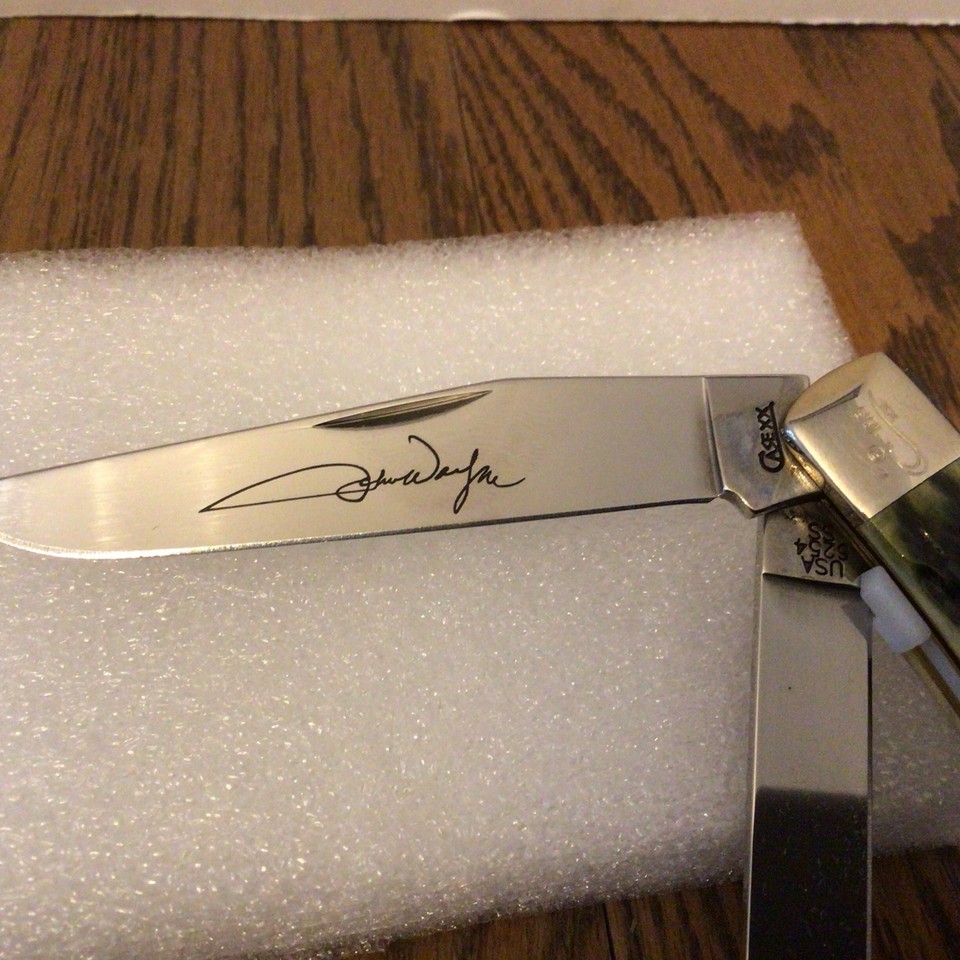Case XX 6254SS John Wayne Trapper Knife,w/green handles in unused ...