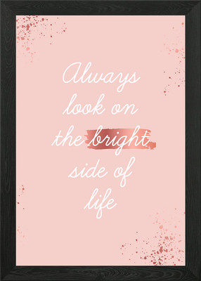 Gerahmtes Wandbild Poster Leinwanddruck Bild leuchtend roségoldene Zitate