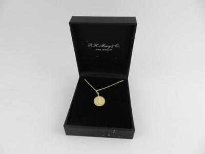 Sarah Chloe Initial Medallion Pendant Necklace 14k Gold over Sterling Silver ''J''