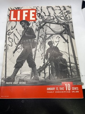 LIFE Magazine January 12 1942 Vol 12 No 2 Pacific Coast Defense Time Inc