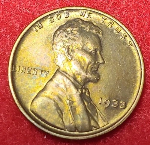 1933 Lincoln Cent / Gem Unc Full Red / Low Shipping / Coin #L331