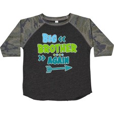Inktastic Big Brother Again With Arrow Toddler T-Shirt Family Bro Sibling Child