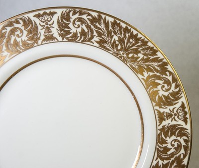 4 Mikasa Chestnut Hill 6.5'' Bread Plates Gold Rim Coiled Leaves Narumi 119