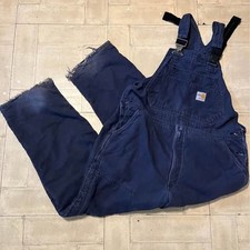 Carhartt Fire resistant navy bib overalls size large
