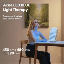 BONTANNY Acne Treatment Blue Light Therapy Device fr Skin Care Face Anti-Blemish