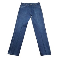 Vintage Wrangler Jeans Mens 36x33 fits 32x33 13MWZ Cowboy Cut USA Blue Denim