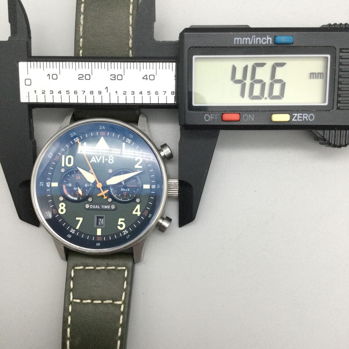 AVI-8 Hawker Hurrincane Carey Dual Time Merville Mens Watch 43mm