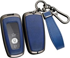 Key Fob Case Compatible with 3/4/5 Buttons Key Remote, Color: Black Shell-blue