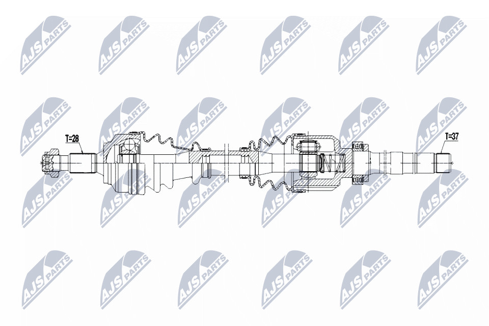 N.T.Y. NPW-PE-101.NTY Drive Shaft for CITROËN,PEUGEOT,TOYOTA