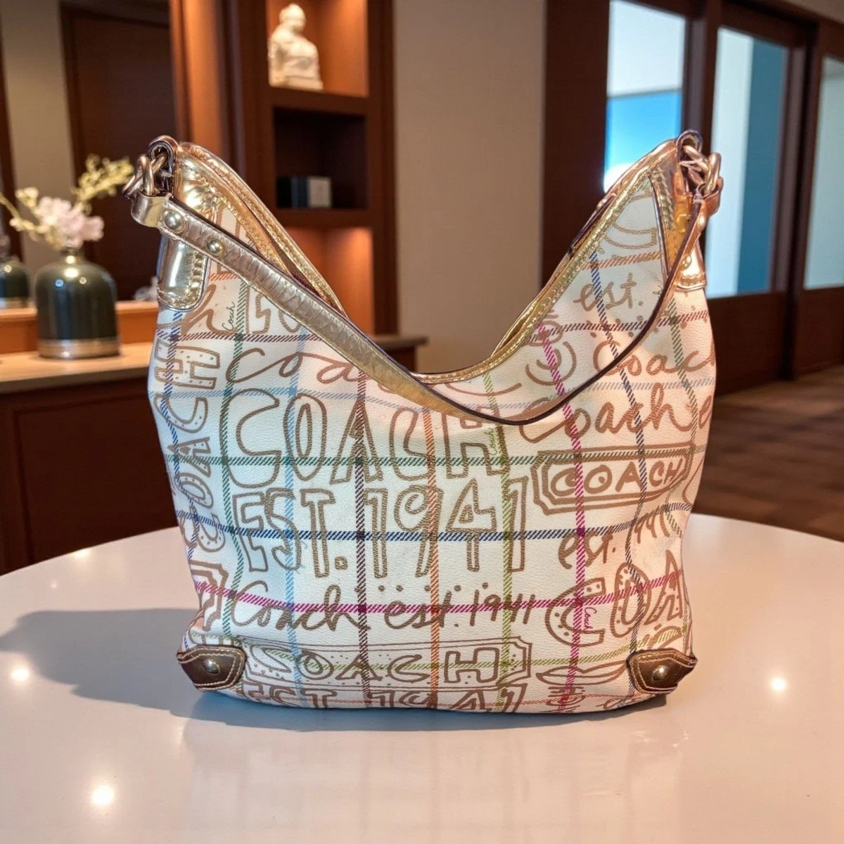 Coach Plaid Women's Hobo Bags Handbags for sale | eBay