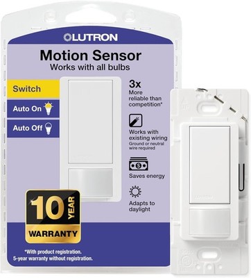 New Lutron Maestro Motion Sensor Switch Single Pole White MS-OPS2-WH