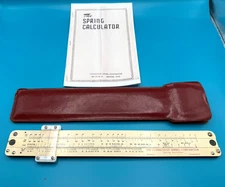 Acu-Math S475 Slide Rule + Case for Connecticut Spring Corp -- Rare
