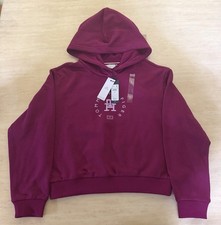 Image of Tommy Hilfiger Girl’s L/S Pink Hoodie With Big Stitched Monogram BNWT