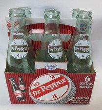 Six 8 Ounce Dr Pepper 10 2 4 Bottles And Carton Cane Sugar