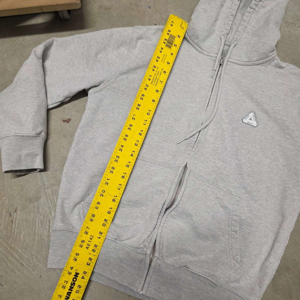 Palace Skateboards SOFAR ZIP HOOD GREY MARL SS24 Size 21x24 Hoodie