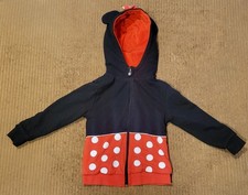 Disney Minnie Mouse Child Hoodie Jacket Into Stuffed Animal Girls Size 6 Years