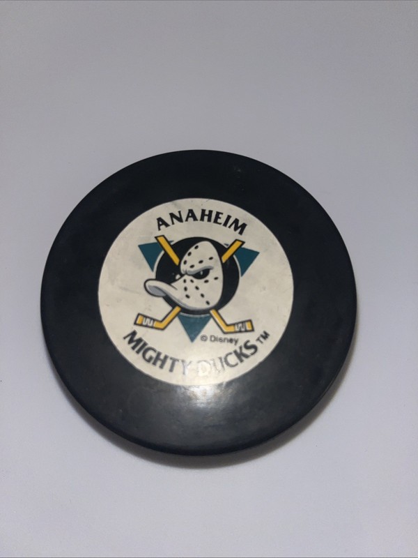 Trench MFG Anaheim Mighty Ducks NHL Official Licensed Black Ice Hockey Puck