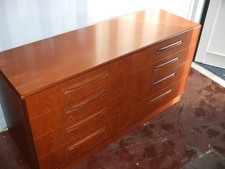 Vintage G Plan Fresco eight drawer chest, terrific storage, collection / courier