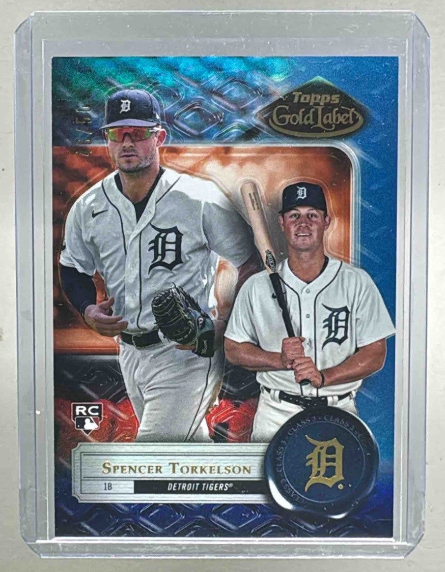 Spencer Torkelson 2022 Topps Gold Label #75 Class 3 Blue Rookie RC /50