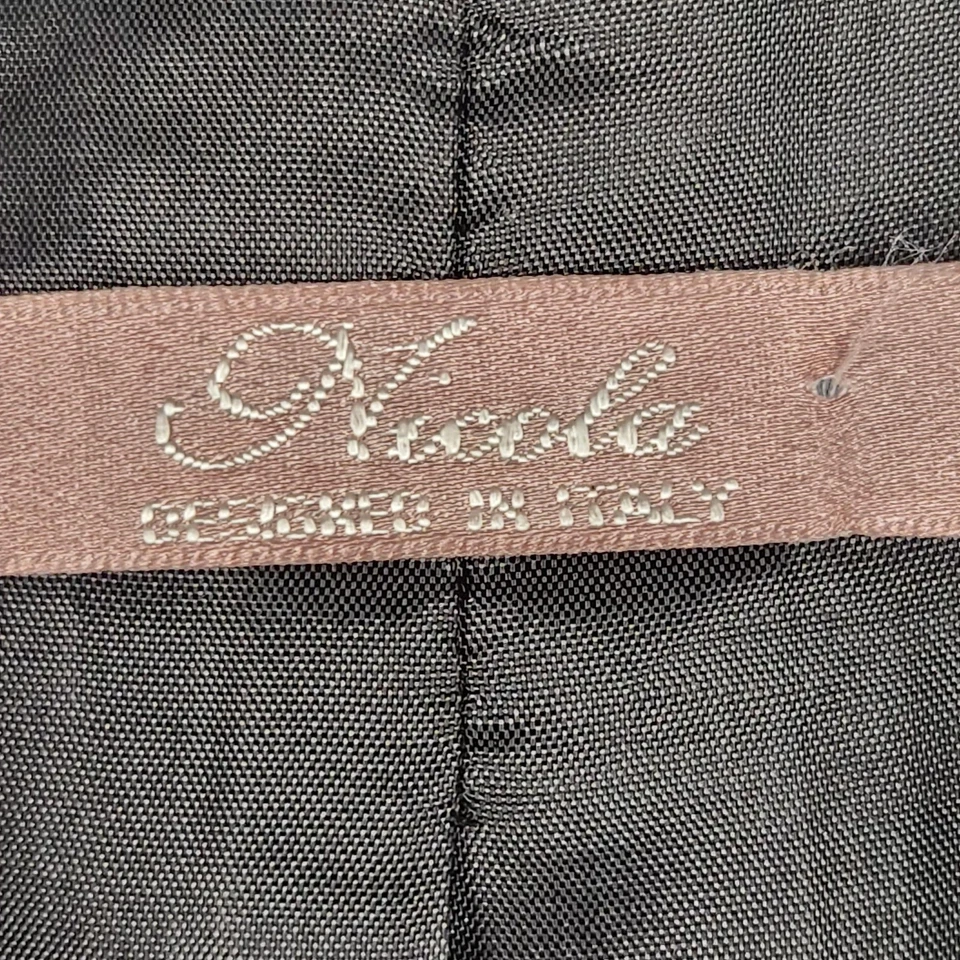 Nicola Blazer Womens 4 Black Silver Paisley Jacquard Button Front Made in Italy - Image 3 of 4