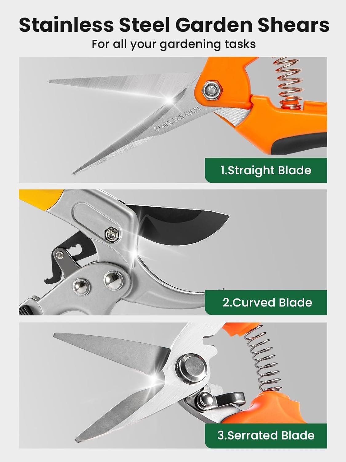 Multi-Purpose Garden Scissors - Durable Pruning Tools for Efficient Trimming