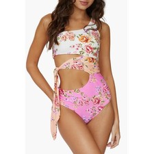 PQ Swim Bahia Cutout Floral One Piece Large Vacation Beach Resort Tropical Luxe