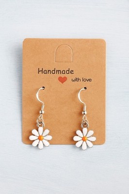   Handgemachte Ohrringe Gänseblümchen   Blume | Geschenkidee | Edelstahl Haken 