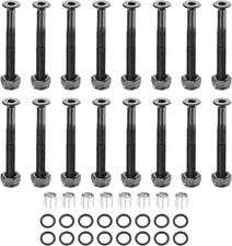 Skateboard Hardware Kit, Desk Mounting Screws Axle Nuts Spacers 16pcs Washers fo