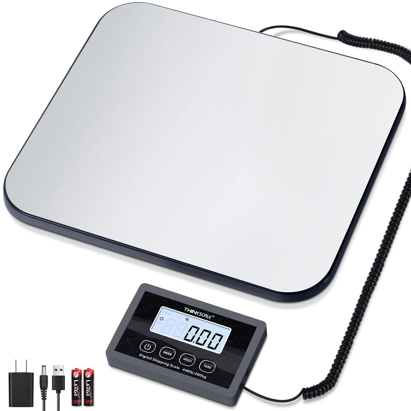 Digital Shipping Scale 440lb/1oz for Packages, Luggage, Home