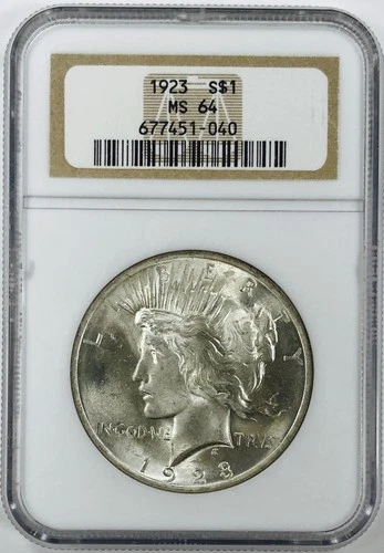 1923 P PEACE DOLLAR NGC MS64! BREATHTAKING! NICE LUSTER! MUST SEE! NR #G3295