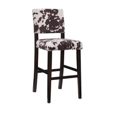 Udder Madness Corey Bar Stool, 19"W x 22.5"D x 44.75"H, Brown
