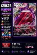 how much is a gengar vmax pokemon card worth Gengar Vmax - 157/264 - NM - Ultra Rare - Fusion Strike - Pokemon
