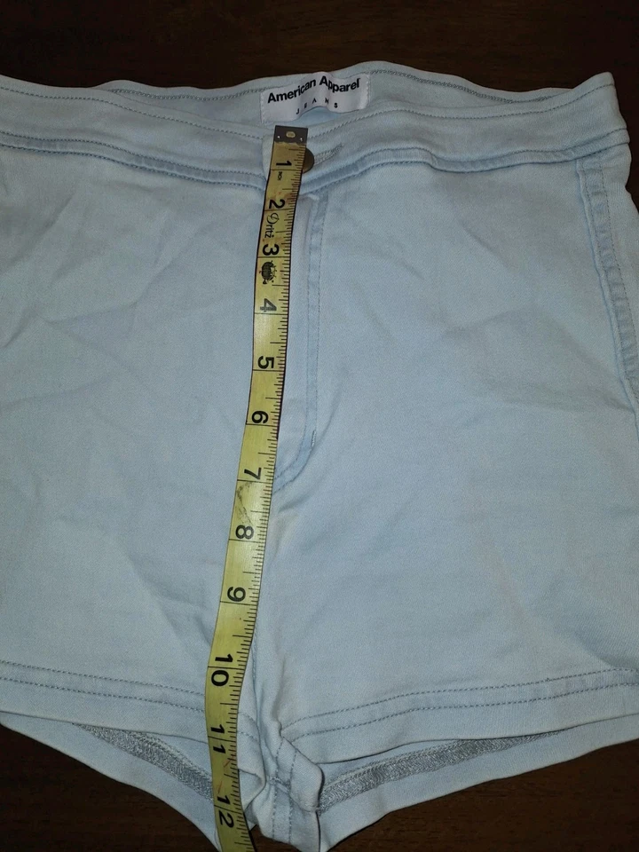 Vintage Original US Made American Apparel Easy Jeans Shorts Light Blue size M - Image 4 of 4
