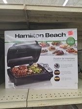 Hamilton Beach Indoor Searing Grill Hot/Cold Smoke Infuser Non-Stick Electric