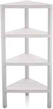 Triangle Corner Shelf Space-Saving Freestanding Shelving Unit Storage Bookcase